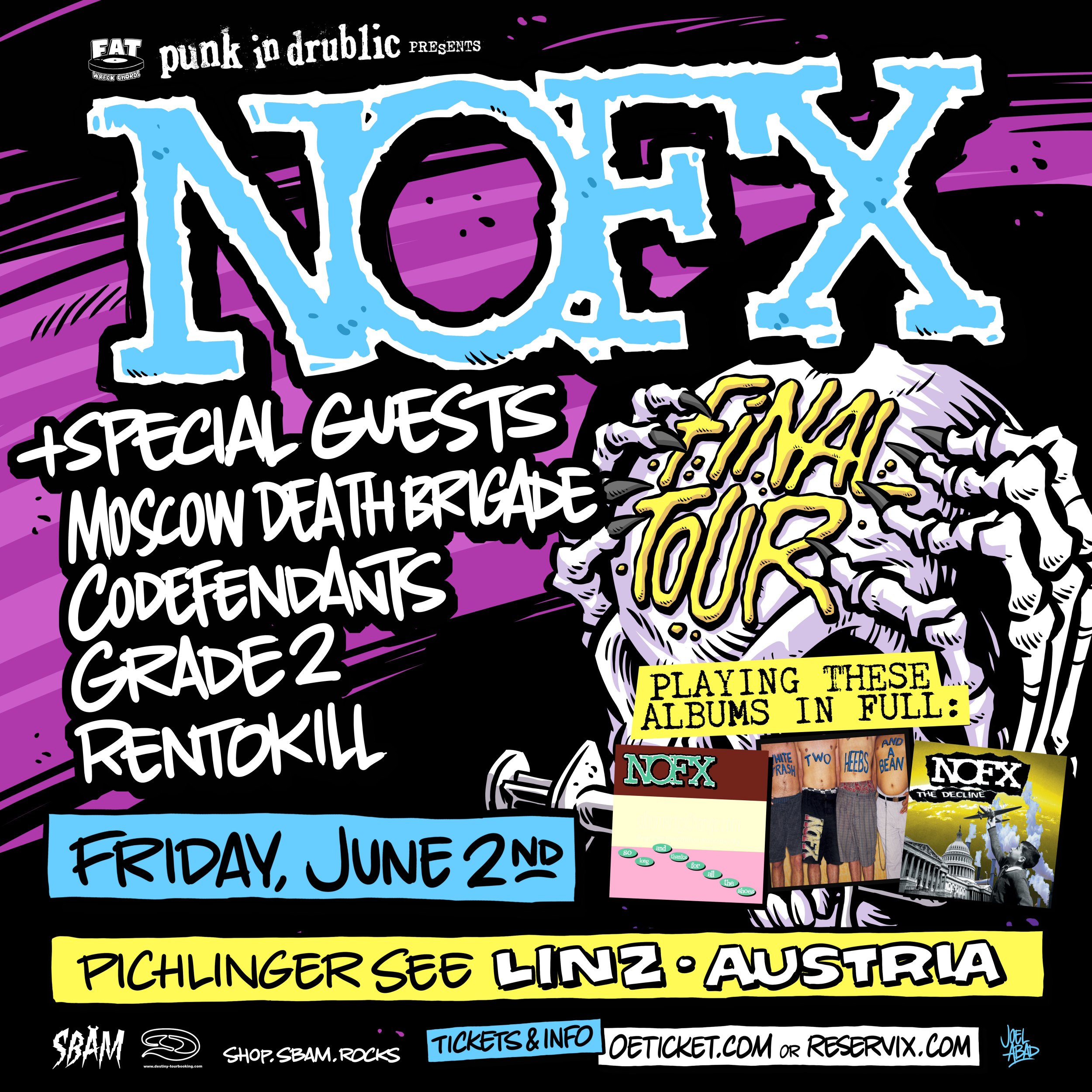 NOFX REVEAL LINEUP FOR SHOW IN LINZ