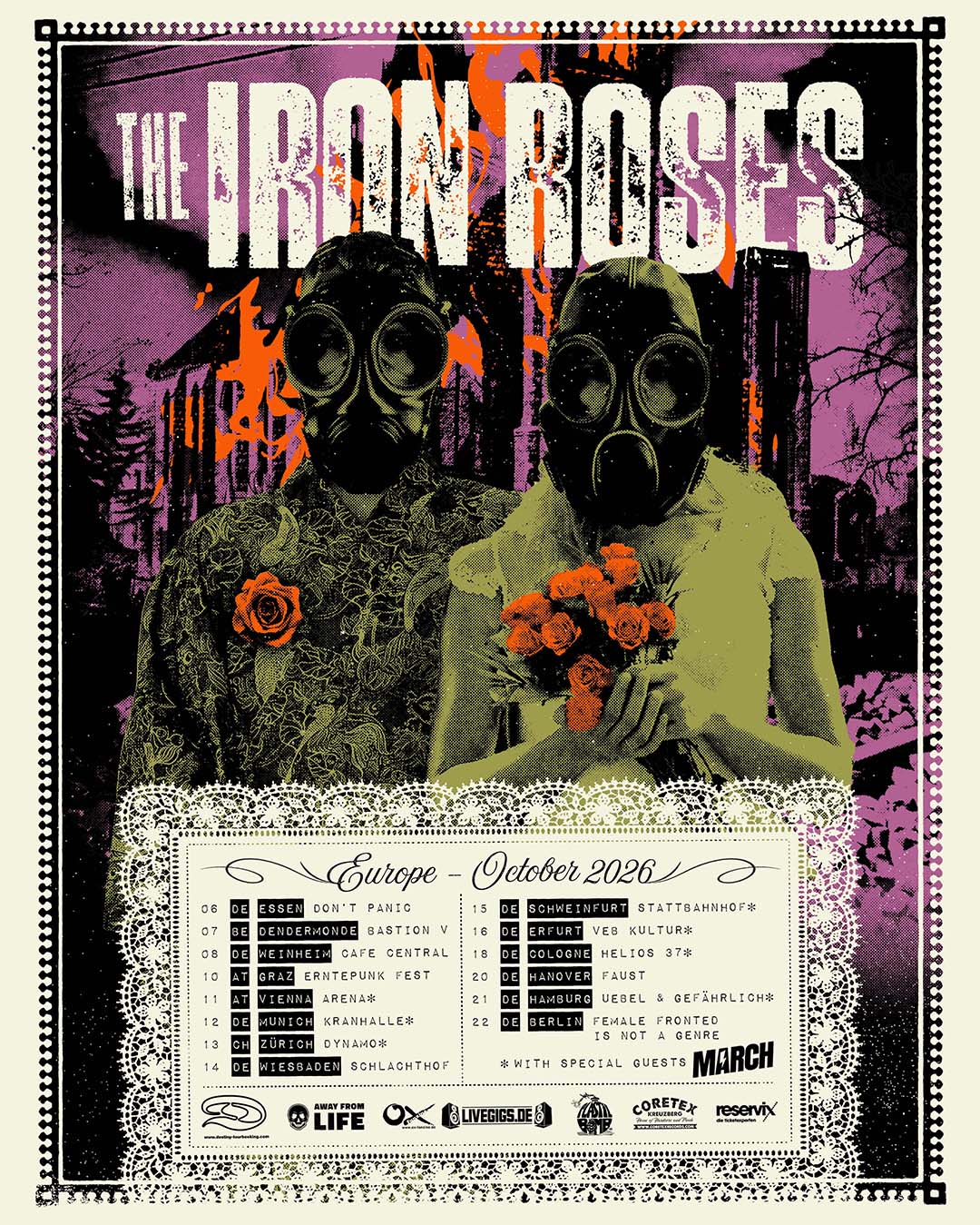 THE IRON ROSES: MOLOTOV NIGHTS - NEW TOURDATES